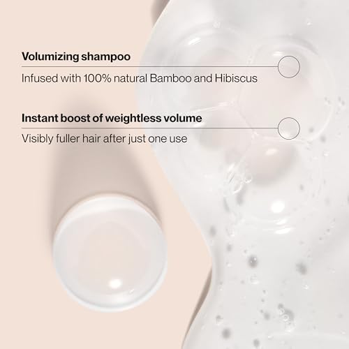 Suave Bamboo & Hibiscus Volumizing Shampoo, for Fine and Flat Hair, Salon Proven System for Boosting Hair Volume and Body, 28 oz, 4 Pack